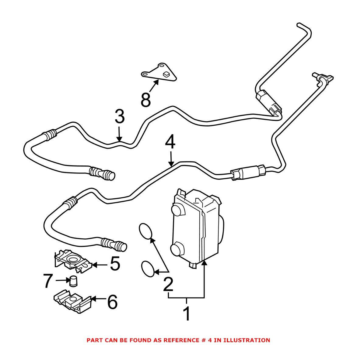 BMW Auto Trans Oil Cooler Line (Outlet) 17227573108